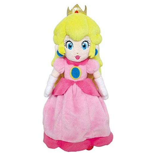 Little Buddy Super Mario All Star Collection 1418 Peach Stuffed Plush, 10", Multicolor