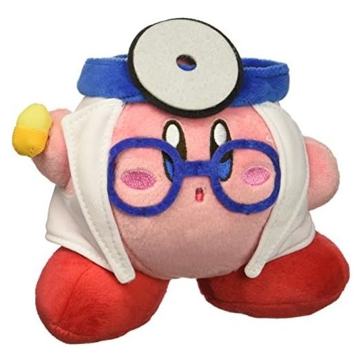 Little Buddy 1680 Kirby Adventure All Star Doctor Plush, 5""", Multi-Colored