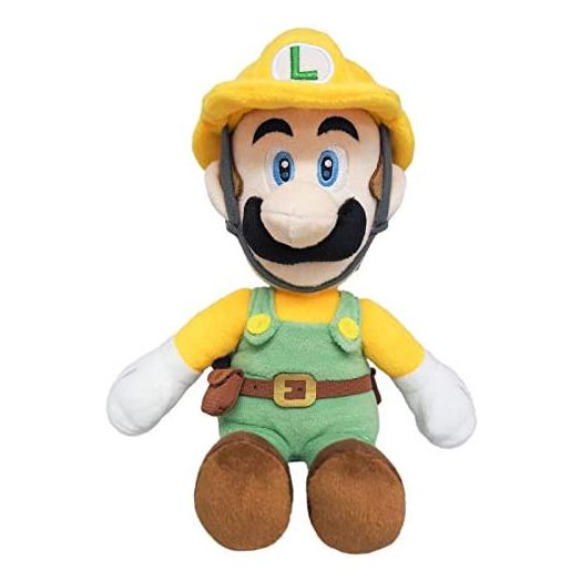 Little Buddy 1732 Super Mario Maker 2, Builder Luigi Plush, 10" Yellow