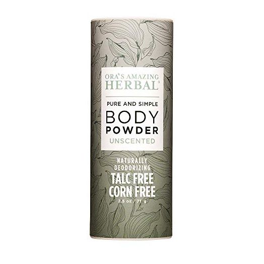 Fragrance Free Body Powder, Scent Free Powder, Unscented Talcum Powder, After Waxing, Sugaring, Foot Powder, Unscented Dry Shampoo, Domestic Clay Powder and Arrowroot, Made in USA, Ora’s