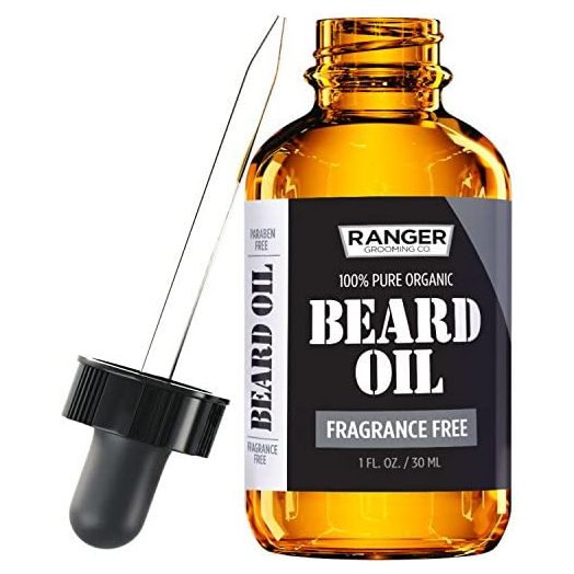 Fragrance Free Beard Oil & Leave in Conditioner, 100% Pure Natural for Groomed Beards, Mustaches, and Moisturized Skin 1 oz by Ranger Grooming Co by Leven Rose (Beard Oil)