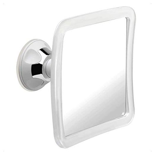 Fogless Shower Mirror for Shaving with Upgraded Suction, Anti Fog Shatterproof Surface and 360° Swivel - Includes Optional Hook Accessory to Transform Suction Mirror Into Hanging Mirror - 6.3" x 6.3"