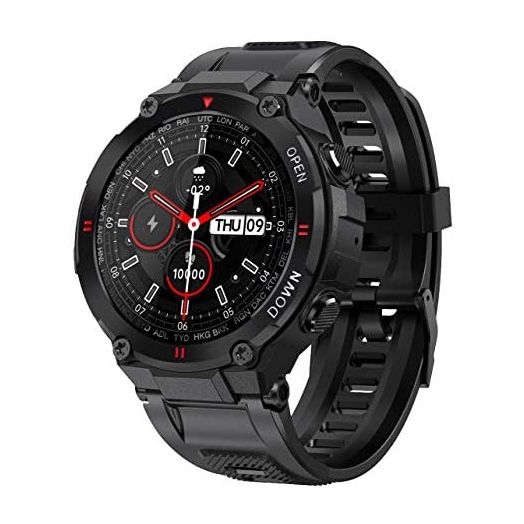 Military Smart Watch for Men Outdoor Tactical Smartwatch, ip67 Waterproof Rugged Bluetooth Dail Calls Speaker 1.3" HD Touch Screen GPS Tracker Heart Rate Sleep Monitor, Compatible with iPhone Samsung