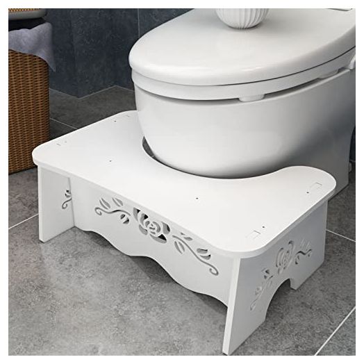 Poop Stool Adult Toilet Stool, 7 Inch Bathroom Stool Foldable Toilet Potty Stool for Adult and Kids Aid, Wood-Plastic Composites, Environmentally Friendly Materials