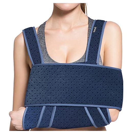 VELPEAU Arm Sling Shoulder Immobilizer - Can Be Used During Sleep - Rotator Cuff Support Brace - Adjustable Medical Sling for Broken & Fractured Bones, Dislocation, Sprains, Strains & Tears (Medium)
