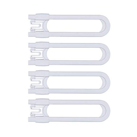 Sliding Cabinet Child Safety Locks-GRANDOTO U Slide Door Locking for Childproof Safe Latch & Baby Proofing Lock for Wardrobe,Kitchen,Bathroom,Drawer,Fridge,Cupboard Doors Knobs & Handles (4Pack White)