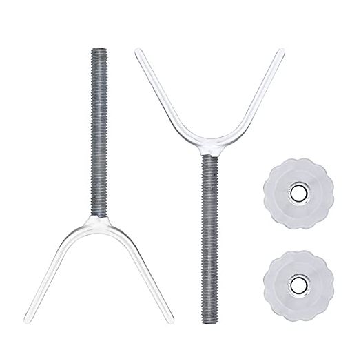 Baby Gate Stairs Banister Adapter-GRANDOTO Stair Y Threaded Spindle Rods for Pressure Mounted for Child & Pet Safety Gates with Extra Long Wall Mounting Screws Rod & Bolts (M8(8MM), White)