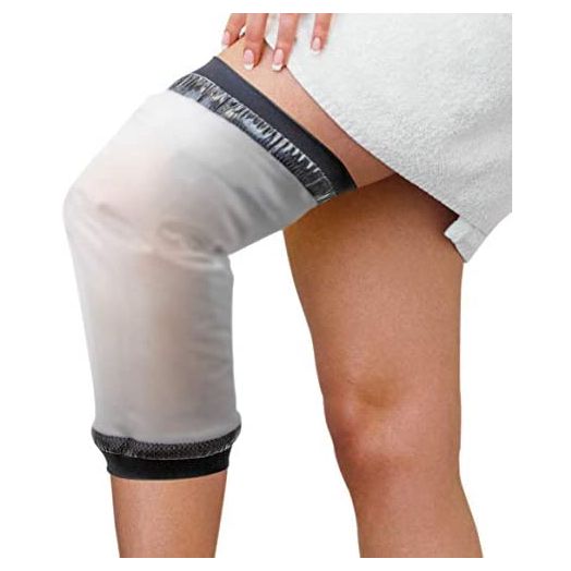 Knee Cast Shower Cover Adult Knee Cast Protector for Shower, Waterproof Cast Shower Bag for Leg Cast, Knee Replacement Surgery and Wound