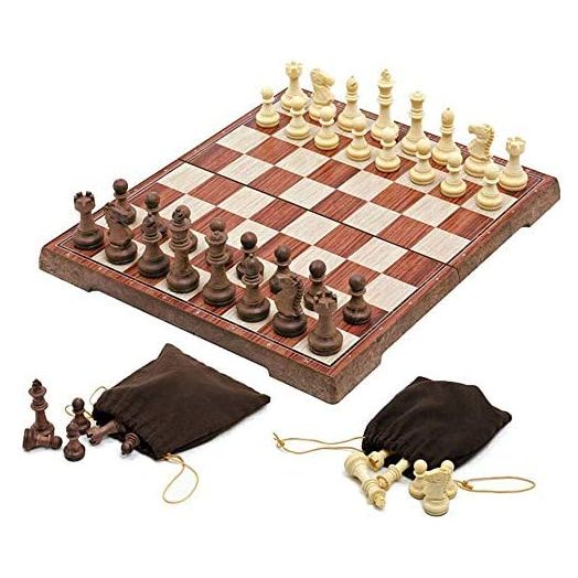 Magnetic Folding Chess Set, 11"x 9.64" Portable Travel Chess Game Board Set
