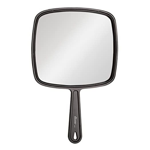 Diane TV Mirror – Handheld Vanity Mirror with Hanging Hole in Handle – Medium Size (7” x 10.5”) for Travel, Bathroom, Desk, Makeup, Beauty, Grooming, Shaving, D1211'