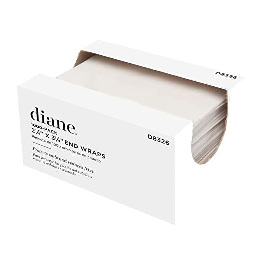 Diane End Wraps for Styling Hair in Salon or at Home 2.25” x 3.25”, White, 1000 Count