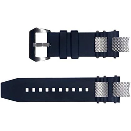 Vicdason for Invicta Subaqua Noma III Watch Bands Replacement Strap with Bukcle and Silver Metal Inserts - Black Rubber Silicone Invicta Watch Strap