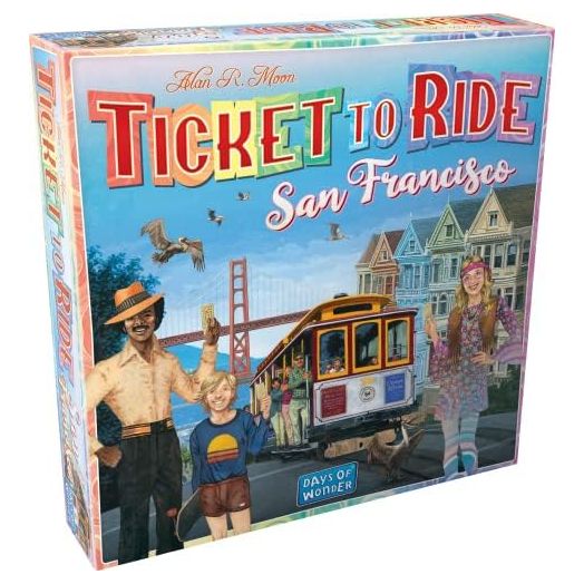 Ticket to Ride San Francisco Board Game - Fast-Paced Railway Adventure in The City by The Bay! Fun Family Game for Kids & Adults, Ages 8+, 2-4 Players, 10-15 Minute Playtime, Made by Days of Wonder