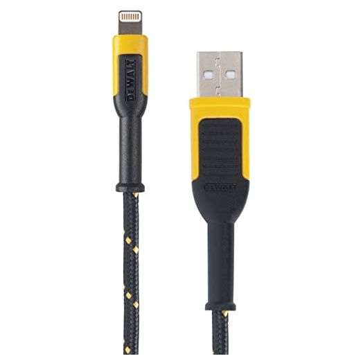 Dewalt Phone Charger Lightning Reinforced Braided Cable 10'