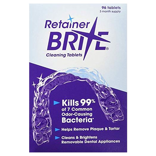 Retainer Brite Tablets for Cleaner Retainers and Dental Appliances - 96 Count