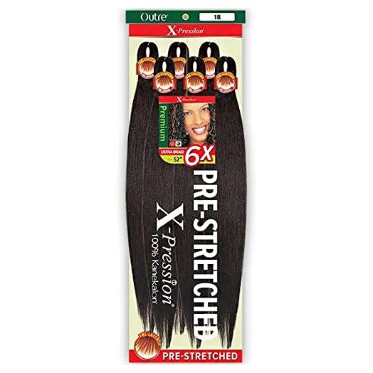 Outre X-Pression Pre-Stretched 6X ULTRA BRAID 52 (1B Off Black)