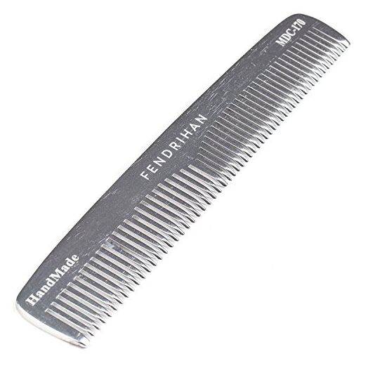 Fendrihan Sturdy Metal Double Tooth Barber Grooming Comb (6.6 Inches)