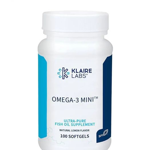 Klaire Labs Omega-3 Mini, Lemon Flavor - 100 Softgels