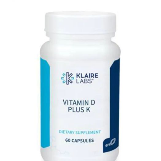 Klaire Labs Vitamin D Plus K - 60 Capsules