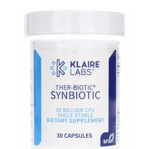 Klaire Labs Ther-Biotic Synbiotic, 50 Billion CFU - 30 Capsules (Packaging May Vary)