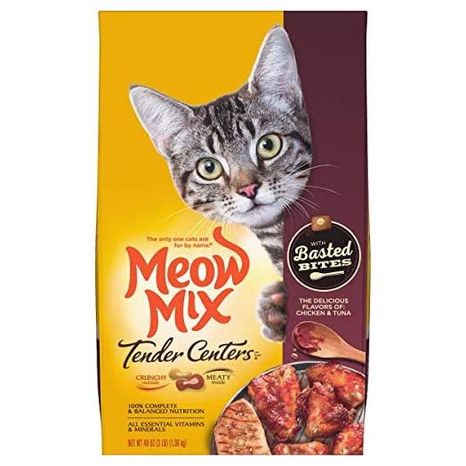 Meow Mix Tender Centers Basted Bites Chicken and Tuna Flavor, 3 Lb