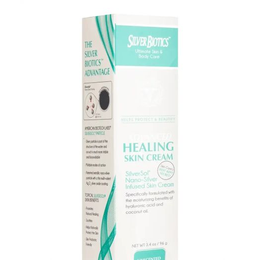 Silver Biotics Advanced Healing Skin Cream, Unscented - 3.4 oz (96 Grams)