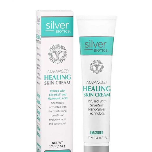 Silver Biotics Advanced Healing Skin Cream, Unscented - 1.2 oz (34 Grams)