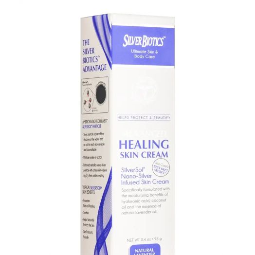 Silver Biotics Advanced Healing Skin Cream, Natural Lavender Scent - 3.4 oz (96 Grams)