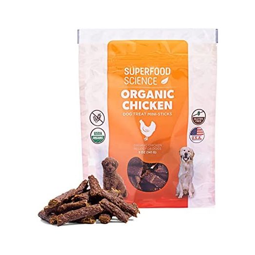 All Natural Organic Dog Treats Chicken and Sweet Potato with Flaxseed Turmeric and Apple Cider Vinegar Human Grade Dog Treats with Joint and Hip Support USDA Certified Organic