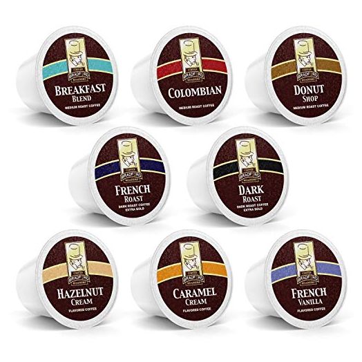 100ct Variety Pack for Keurig K-cups®, 8 Assorted Single Cup Sampler 20% more coffee per cup by Bradford Coffee