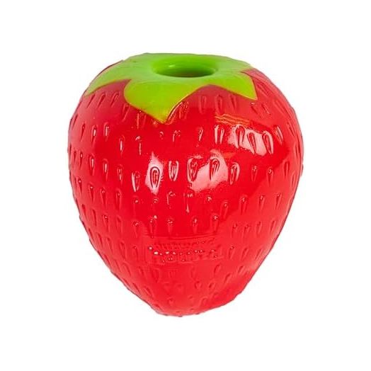 Outward Hound Foodies Carrot Strawberry Treat-Dispensing Dog Chew Toy, Pink