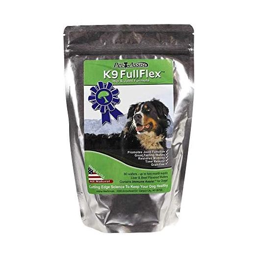 K9 FullFlex, Dog Hip and Joint Supplement, Certified Organic and Mushroom Enhanced Dog Health Supplement, Pack of 1, 60 Chews