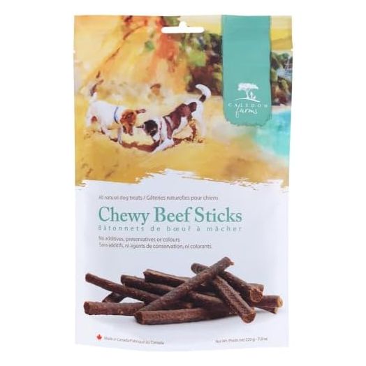 Caledon Farms Chewy Beef Sticks Dog Treats: 220G/7.8OZ