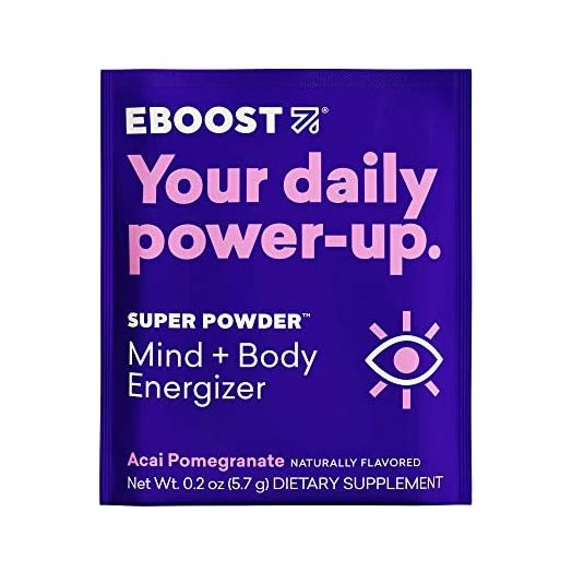 EBOOST Energy Drink & Electrolyte Powder, Acai Pomegranate, 20 Packets