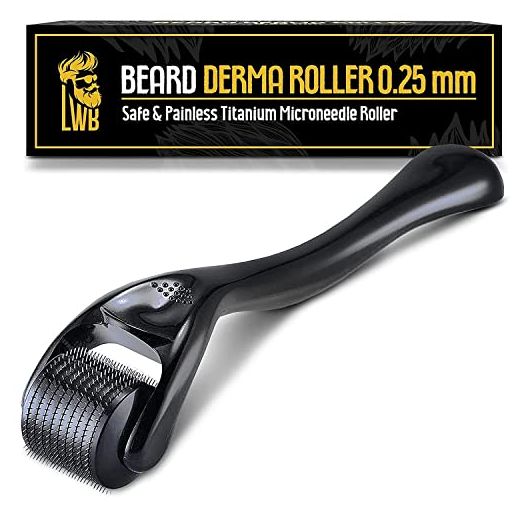 Derma Roller Microneedle Roller For Face, Beard Roller, Microneedling Roller Beard Growth Kit, Beard Roller Hair Growth Beard Care Kit for Men Skin Care Micro Needle Face Roller Scalp Roller 0.25mm