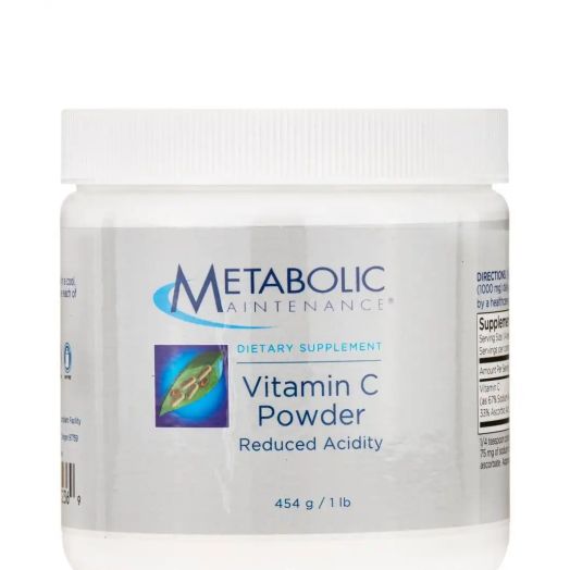 Metabolic Maintenance Vitamin C Powder Reduced Acidity - 16 oz (454 Grams)