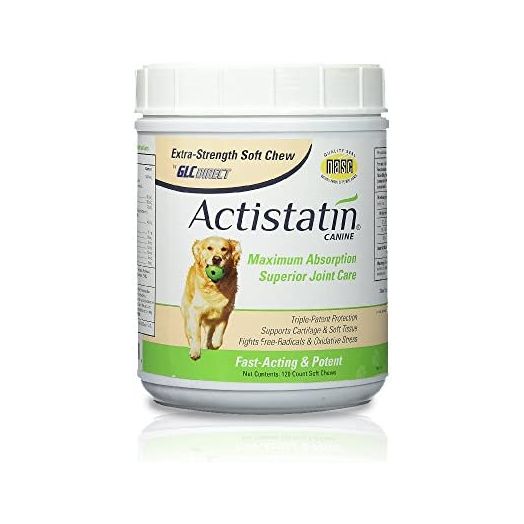 Actistatin Canine - Patented Extra-Strength Joint, Cartilage, Soft Tissue Supplement: Glucosamine, Chondroitin, Manganese, MSM, L-Carnitine - High Absorption, Fast Results