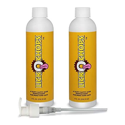 Dinovite Lickochops for Dog & Cat Supplement Enhanced with Omega-6, 3 Fatty Acids, Probiotics and Vitamin E, 16 oz with Pump
