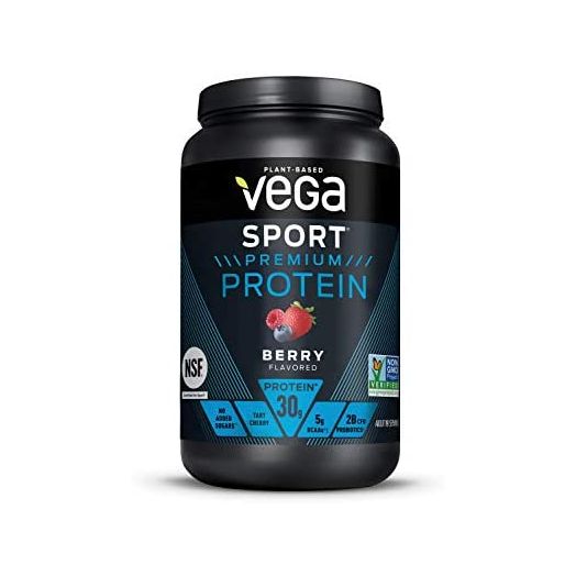 Vega Sport Protein Powder, Berry, Vegan, 30g Plant Based Protein, 5g BCAAs, Low Carb, Keto, Dairy Free