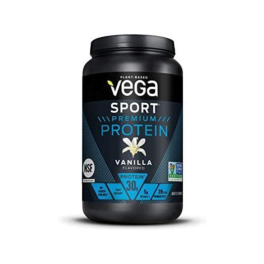 Vega Sport Protein Powder, Vanilla, Vegan, 30g Plant Based Protein, 5g BCAAs, Low Carb, Keto, Dairy Free