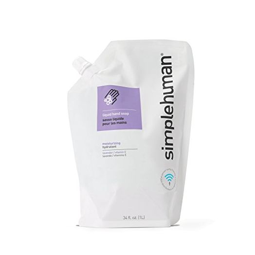 simplehuman 34 fl. oz. Moisturizing Liquid Hand Soap Refill Pouch, Lavender/Vitamin E