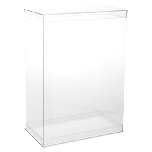 Deluxe Clear Folding Display Case with Acrylic Top and Base for 11-12 inch Dolls or Action Figures, 9.5" W x 5" D x 13" H