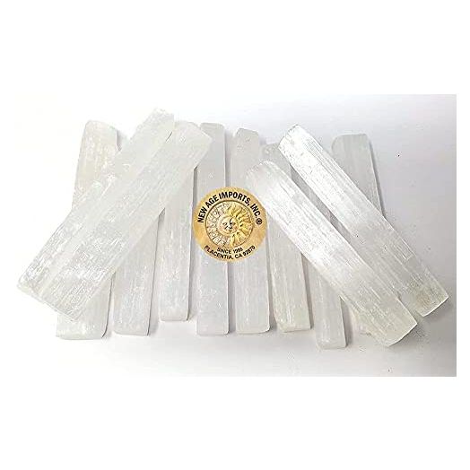 New Age Imports, Inc.® ~ Premium Quality Selenite Sticks 3-4" Long 1 LB. Great for Wicca, Reiki, Healing, Metaphysical, Chakra, Positive Energy, Meditation, Protection, Decoration or Gift (3-4")