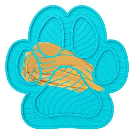 Downtown Pet Supply - Lick Mat for Dogs - Slow Feed Dog Licking Mat - Puppy & Dog Enrichment & Stress Relief Toys with Strong Suction Cups - Distraction Aid - Supports Dental Care - Paw
