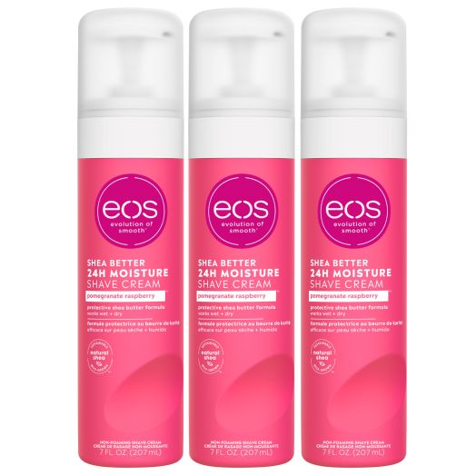 eos Shea Better Shave Cream, Pomegranate Raspberry, 7 fl oz (3 Pack)