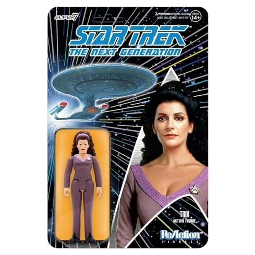Super7 Star Trek: The Next Generation Counselor TROI - 3.75" Star Trek Action Figure Classic TV Show Collectibles and Retro Toys