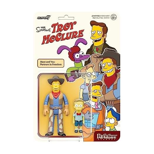 Super7 The Simpsons Troy Mcclure (Meat and You: Partners in Freedom) - 3.75" The Simpsons Action Figure Classic TV Show Collectibles and Retro Toys