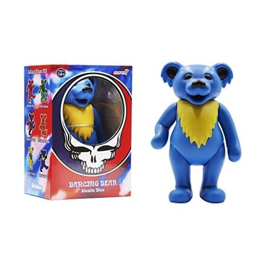 Super7 Grateful Dead Dancing Bear - 3.75" Grateful Dead Action Figure with Peg Stand Accessory Classic Music Collectibles and Retro Toys