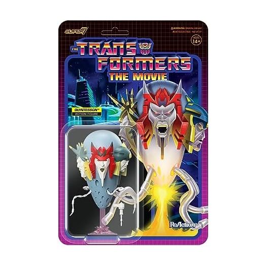 Super7 Transformers Quintesson - 4" Transformers Action Figure with Base Classic Cartoon Collectibles and Retro Toys