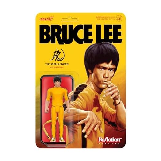 Super7 Bruce Lee The Challenger - 3.75" Bruce Lee Action Figure with Accessory Classic Movie Collectibles and Retro Toys